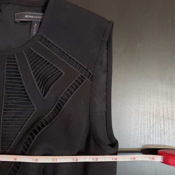 BCBGMaxAzria Embroidered Sheer-Trim Dress - Picture 12 of 16